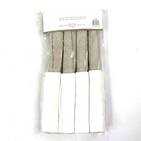 Leilas Linens Floral Placemats and Napkins Embroidered Set of 4 - Picture 3 of 7